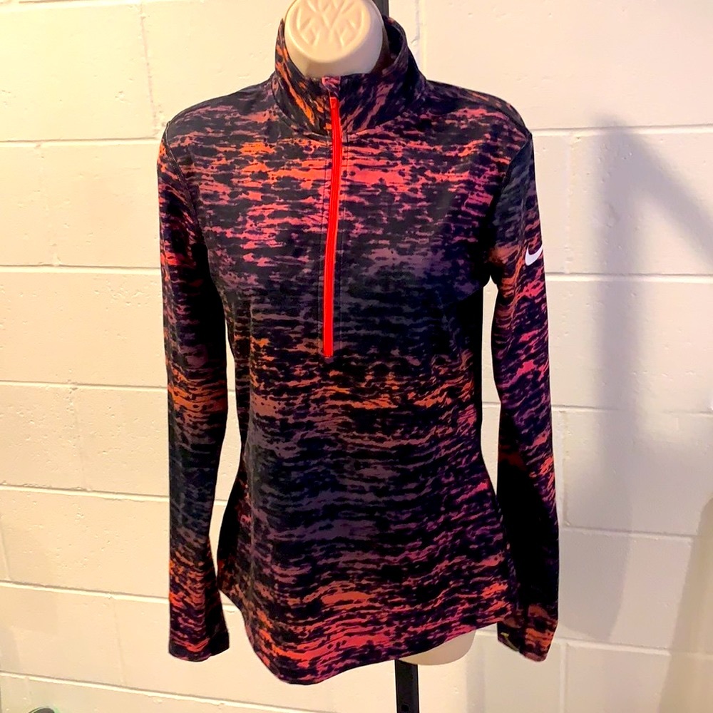 NIKE PRO DRI-FIT/ half zip tie dye/ MEDIUM